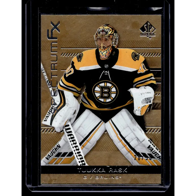 2019-20 Upper Deck SP Authentic - Spectrum FX - Bounty Gold - Veterans - Tuukka Rask #S-29 /50
