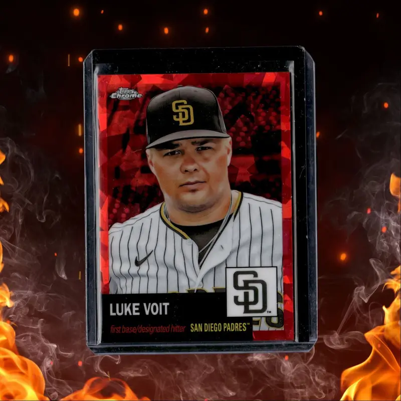 2022 Topps Chrome Platinum Anniversary Luke Voit Red Atomic Refractor 051/100