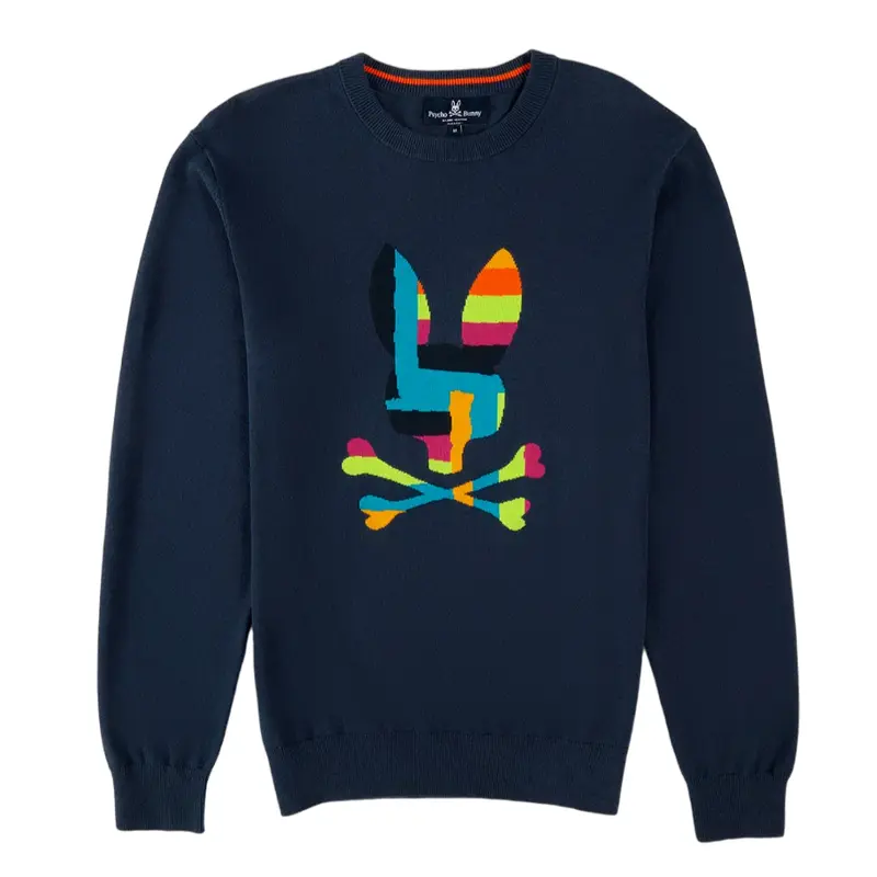 PSYCHO BUNNY SWEATER BLUE PSYCHO BUNNY B6E991U1CO NVY