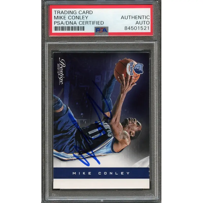 2012-13 Panini Prestige #28 Mike Conley signed Auto Card PSA/DNA Slabbed Grizzlies