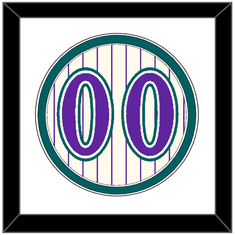 Arizona Number - Home Off-White Pinstripes (2001-2006) - Double Mat 2
