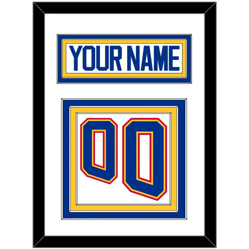St. Louis Nameplate & Number (Back) - Home White (1995-1998) - Triple Mat 1