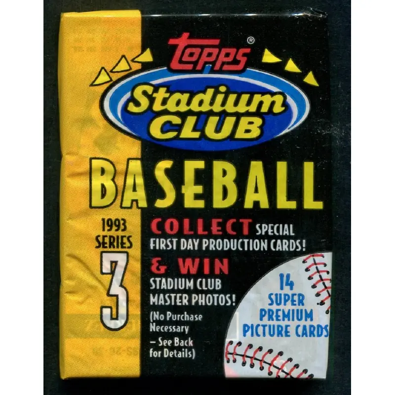 1993 Topps Stadium Club Baseball Unopened Series 3 Pack (14)