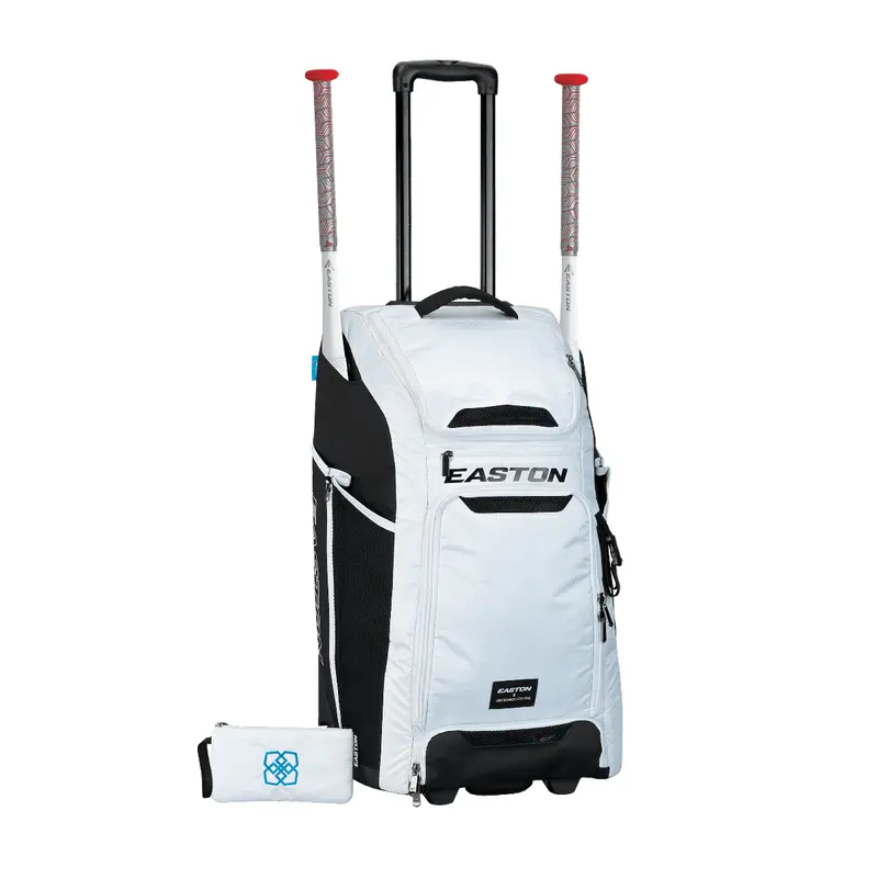 Easton Wheeled Catcher's Bag (White) - A159058WH