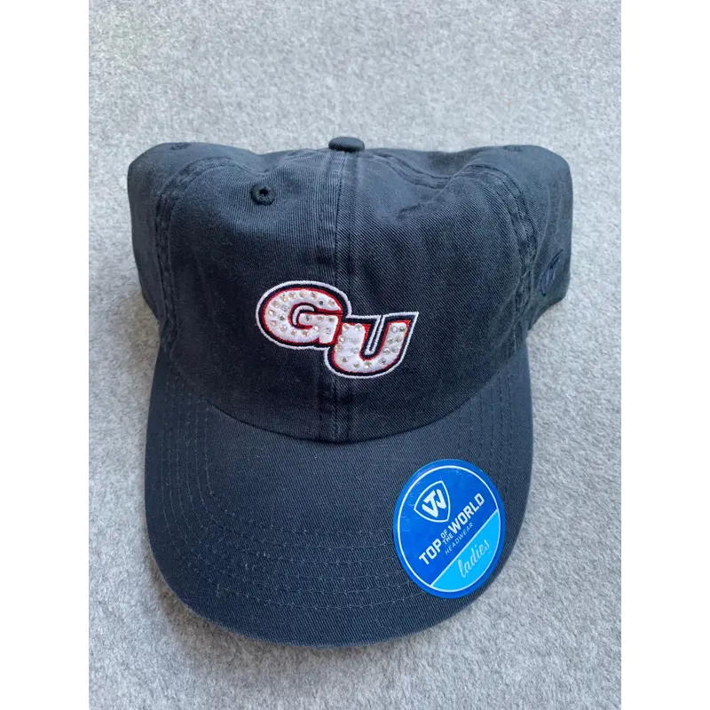 Ladies Navy Blue Jeweled GU Hat