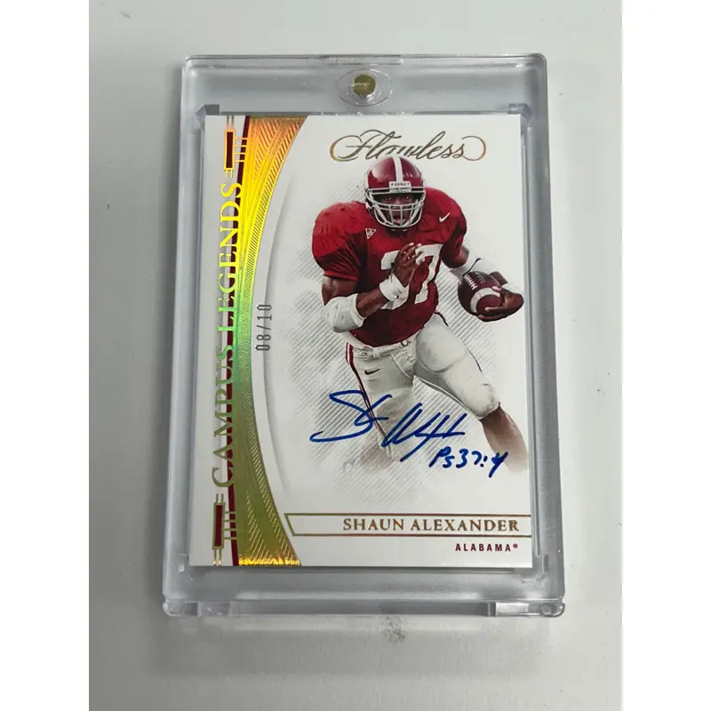 Shaun Alexander 2023 Panini Flawless Collegiate Campus Legends Auto #8/10