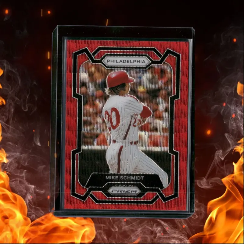 2024 Panini Prizm Mike Schmidt Legends Red Wave Prizm #73
