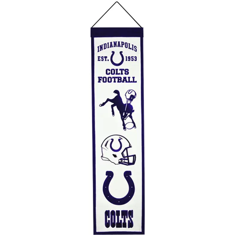 Indianapolis Colts Logo Evolution Heritage Banner