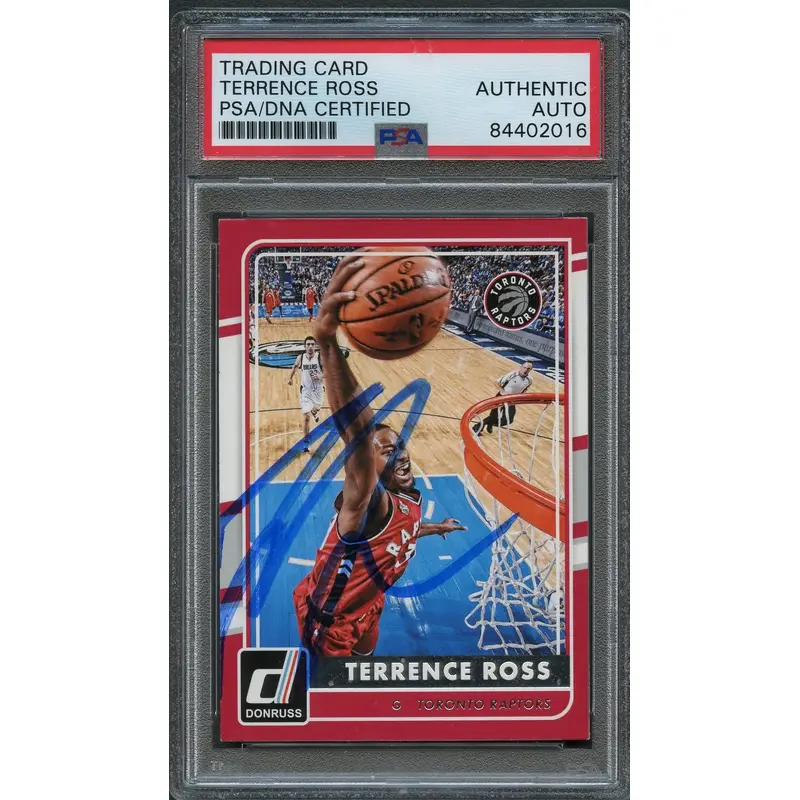 2015-16 Panini Donruss #80 Terrence Ross Signed Card AUTO PSA Slabbed Raptors