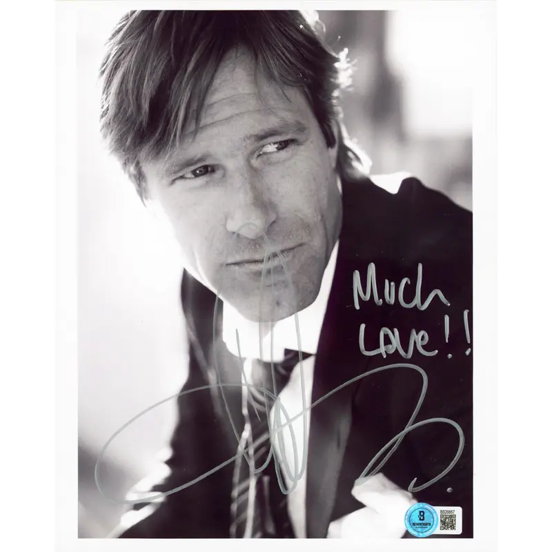 Aaron Eckhart Batman The Dark Knight "Much Love" Signed 8x10 Photo BAS #BS20657