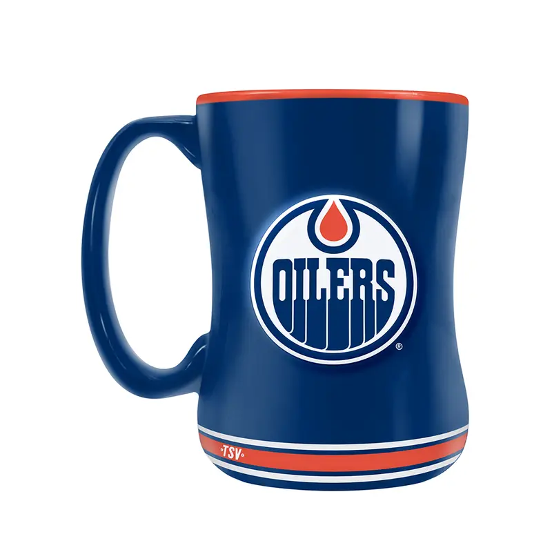 NHL Edmonton Oilers Team Crest Sculpted Mug (14 oz)