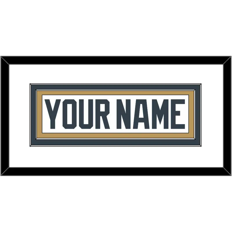 Vegas Nameplate - Road White - Double Mat 1