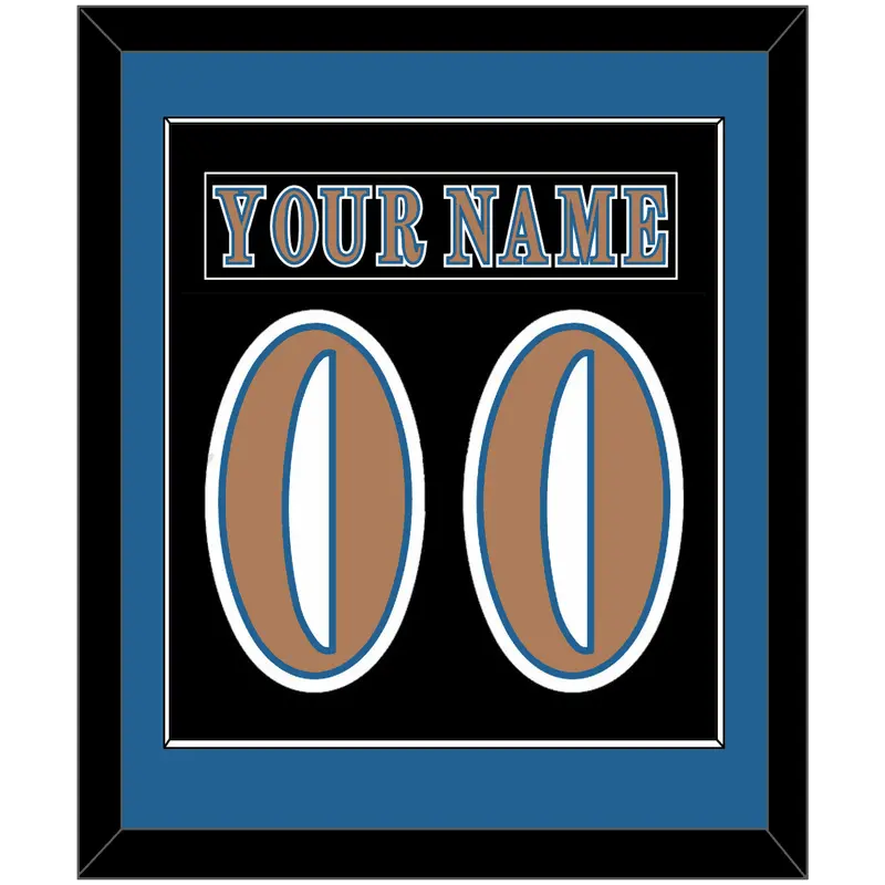 Washington Nameplate & Number (Back) Combined - Road Black (1997-2007) - Single Mat 2