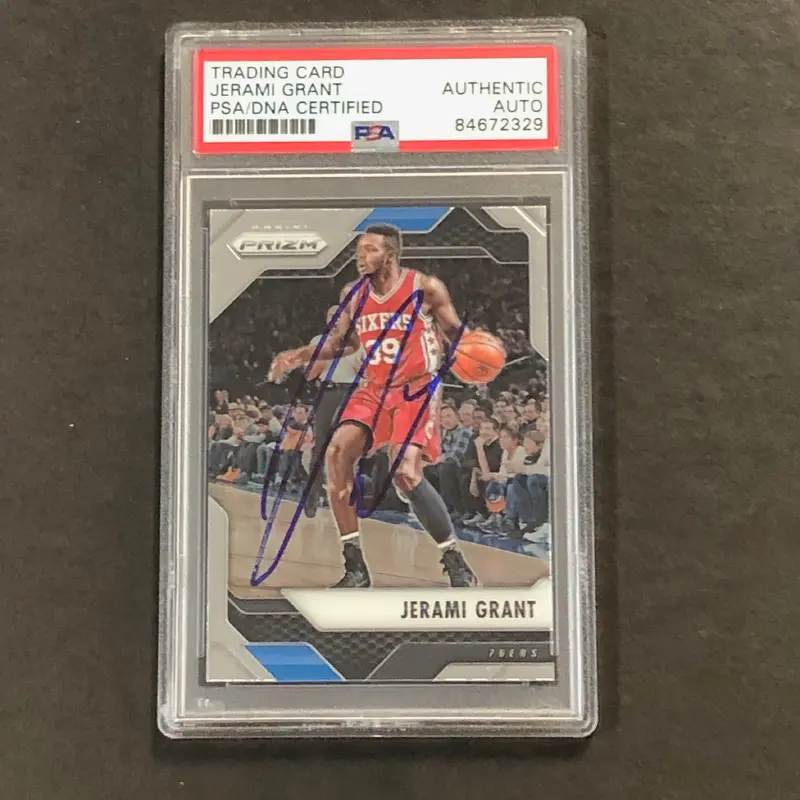 2016-17 Panini Prizm #9 Jerami Grant Signed Card AUTO PSA Slabbed Nuggets