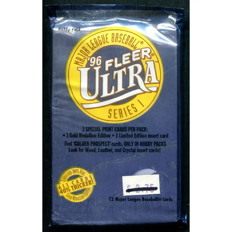 1996 Fleer Ultra Baseball Unopened Series 1 Pack (Hobby) (12) (PS)