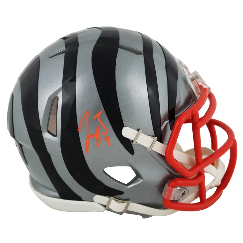 Bengals Joe Burrow Authentic Signed Flash Speed Mini Helmet Fanatics #B457677