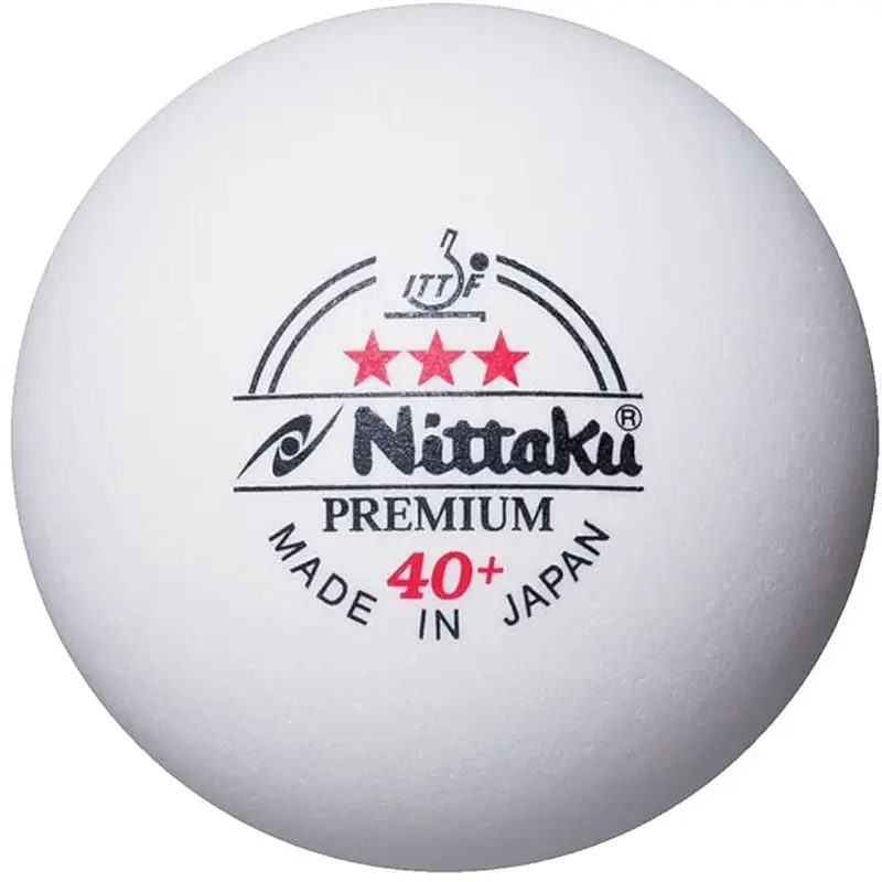 NITTAKU Premium 3 Star 40+ Plastic Table Tennis Ball, (White) | Kibi Sports