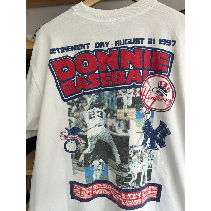 Vintage New York Yankees Don Mattingly Retirement Day Tee XL