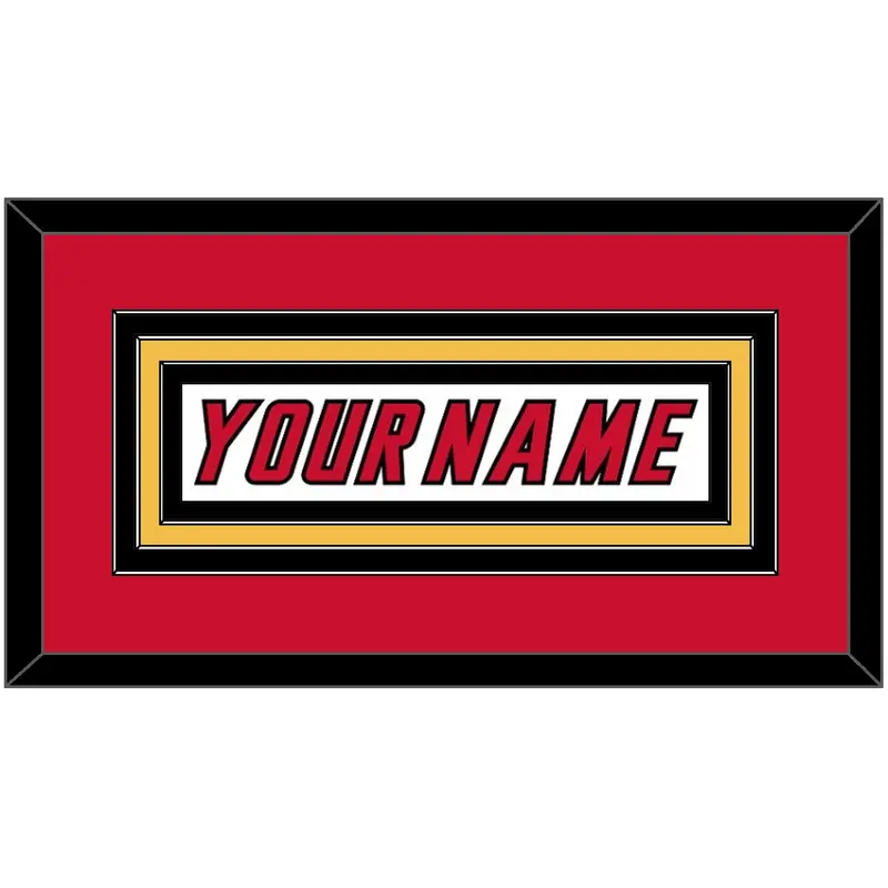 Calgary Nameplate - Home White (1995-2000) - Triple Mat 2