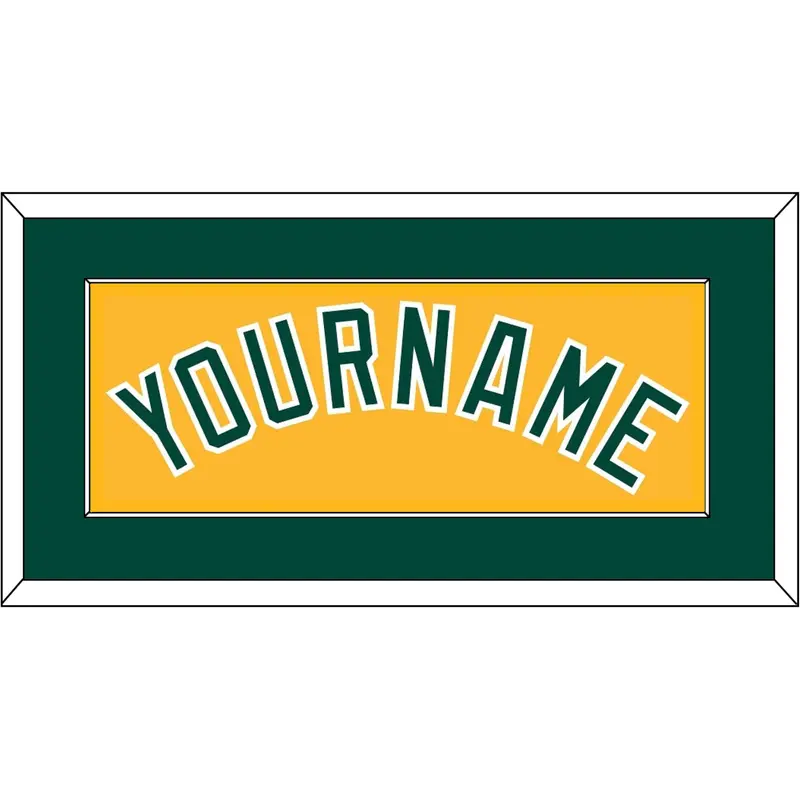 Oakland Name - Alternate Gold (2011-2018) - Single Mat 2