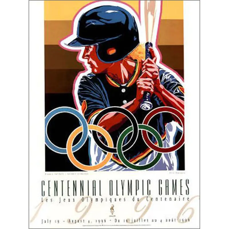 Atlanta 1996 Olympics Softball Official 18x24 Event Poster - Fine Art Ltd