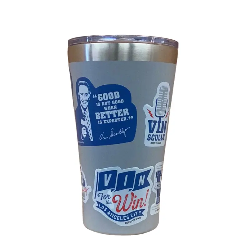 Vin Scully drink ware W Stickers 20oz