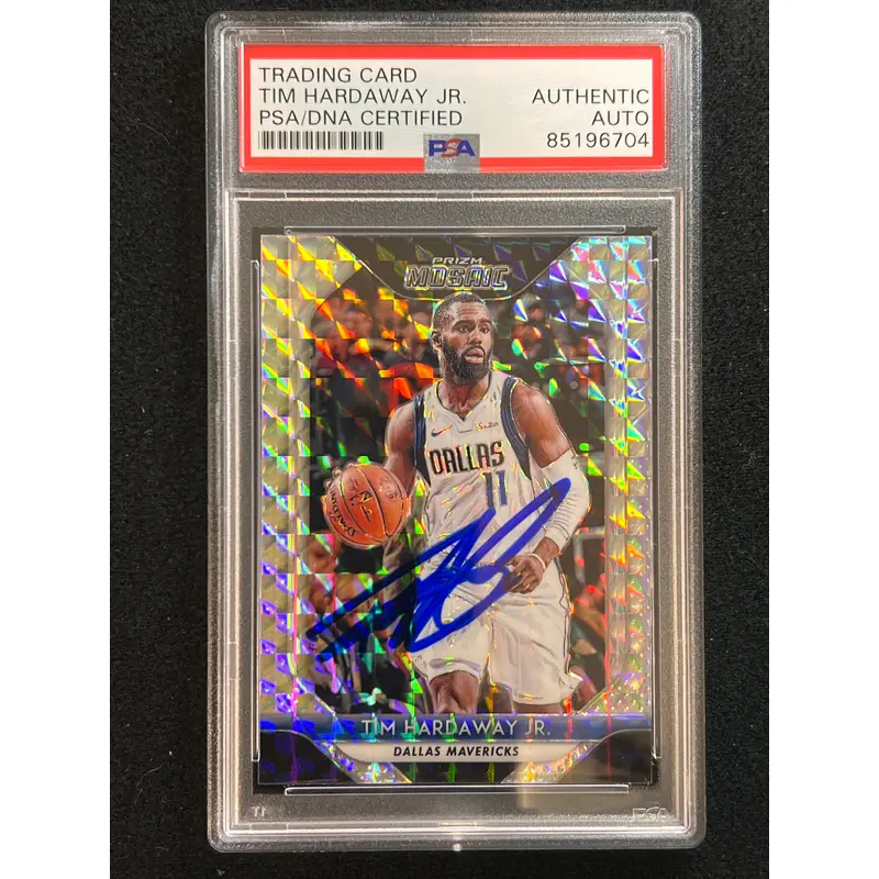 2018-19 Panini Donruss #92 Tim Hardaway Jr. Signed Card AUTO PSA Slabbed Mavs