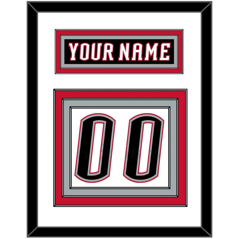 Buffalo Nameplate & Number (Back) - Home White (1996-2006) - Triple Mat 1