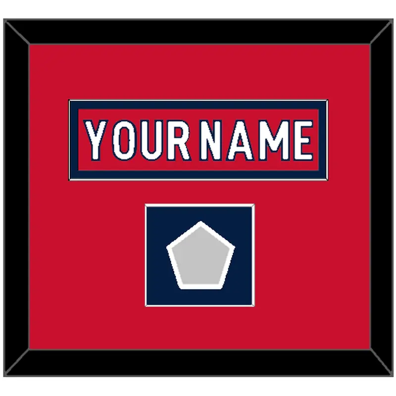 Washington Nameplate & 2018 Stanley Cup Finals Patch - Home Red - Single Mat 1