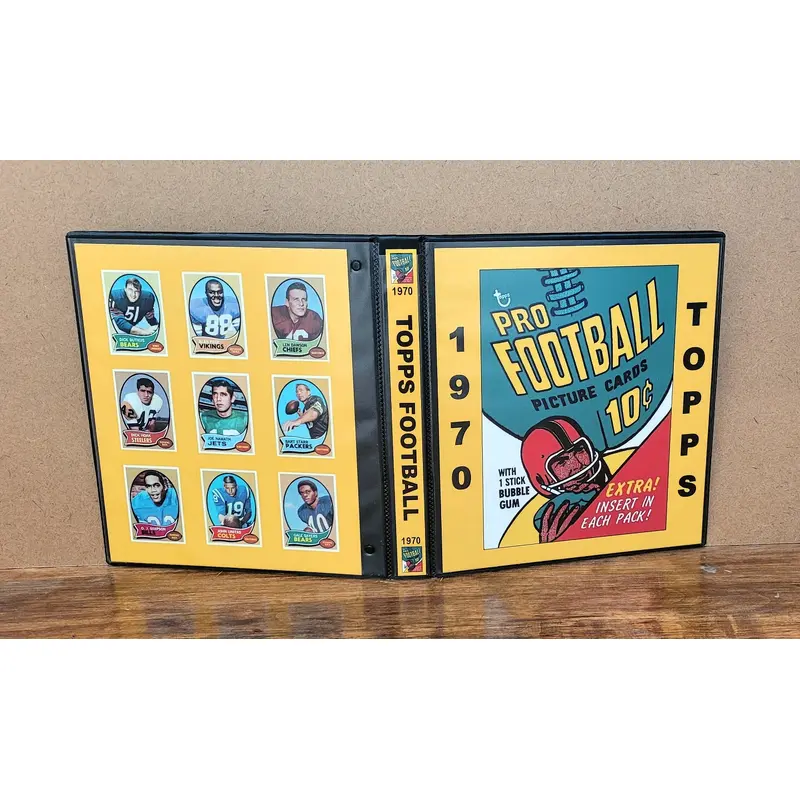 1970 Topps Football Cards Custom Made Album Binder Inserts 3 Sizes - 3549