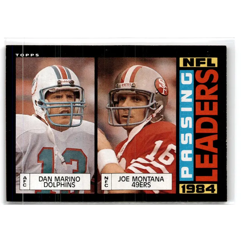 1985 Topps Dan Marino/Joe Montana #192