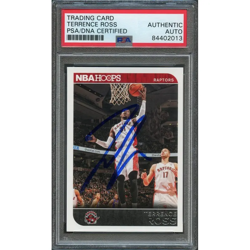 2014-15 NBA Hoops #258 Terrence Ross Signed Card AUTO PSA Slabbed Raptors