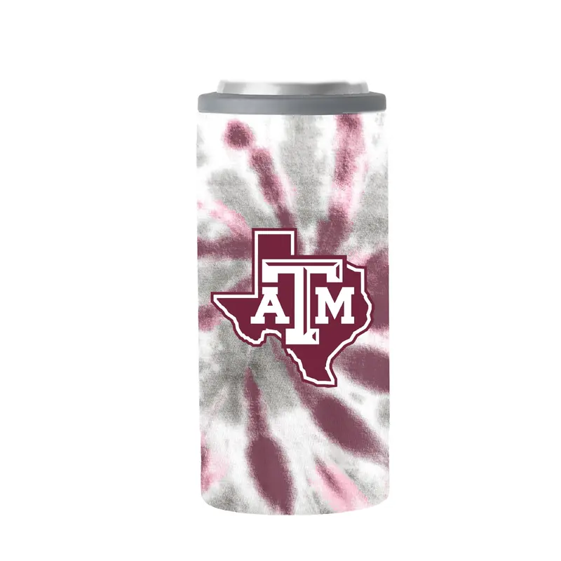 Texas A&M 12oz Tie Dye Slim Can Coolie