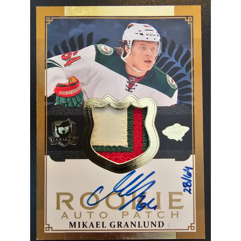 2013-14 Upper Deck The Cup - Gold Patches Autographs - Mikael Granlund #114 /64 RC
