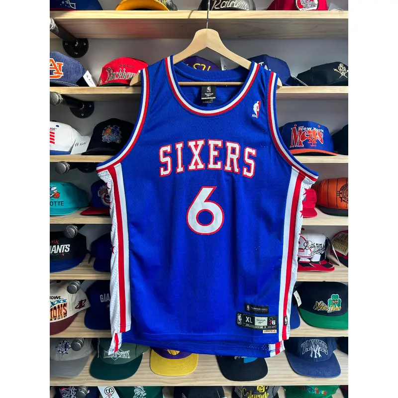 Vintage Reebok Philadelphia 76ers Hardwood Classics Julius Erving Swingman Jersey XL
