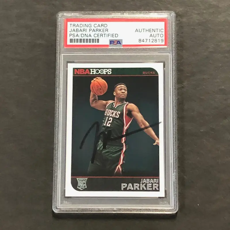 2014-15 NBA Hoops #262 JABARI PARKER Signed Card AUTO PSA Slabbed RC Bucks