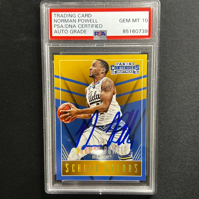 2015-16 Contenders Draft Picks #32 Norman Powell Signed Card AUTO 10 PSA Slabbed UCLA