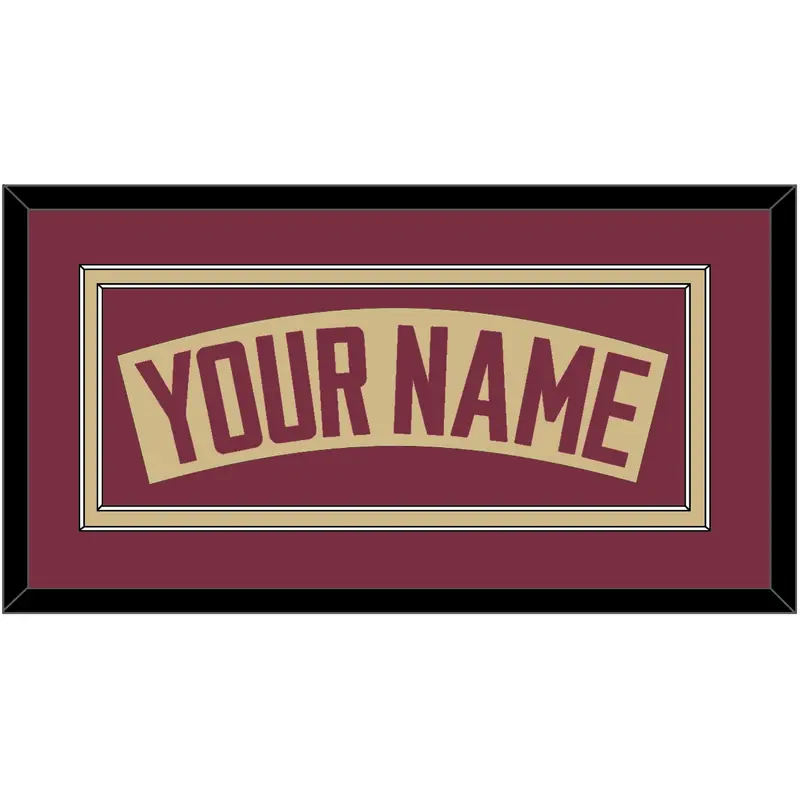 Florida State Baseball Nameplate - Alternate Gold - Double Mat 2