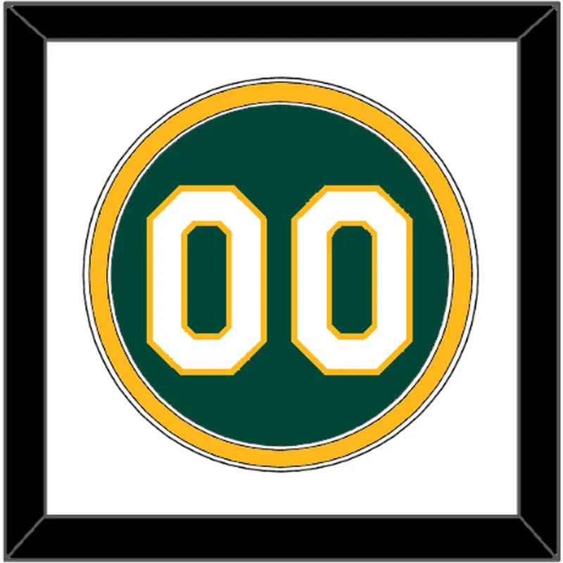 Oakland Number - Alternate Green - Double Mat 1