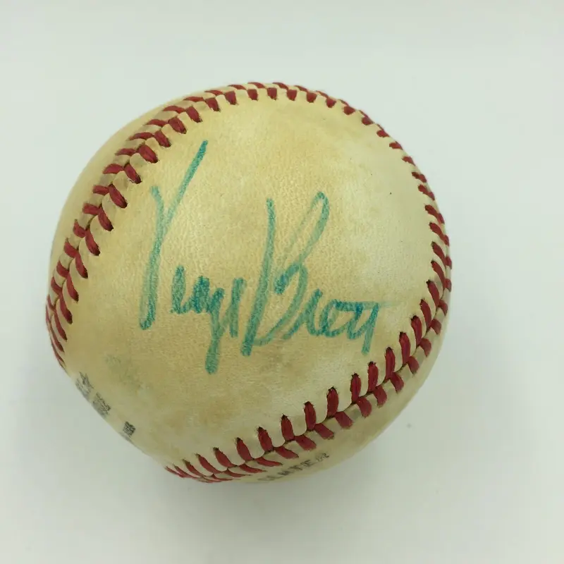 1970's George Brett Rookie Era Single Signed National League Baseball JSA COA