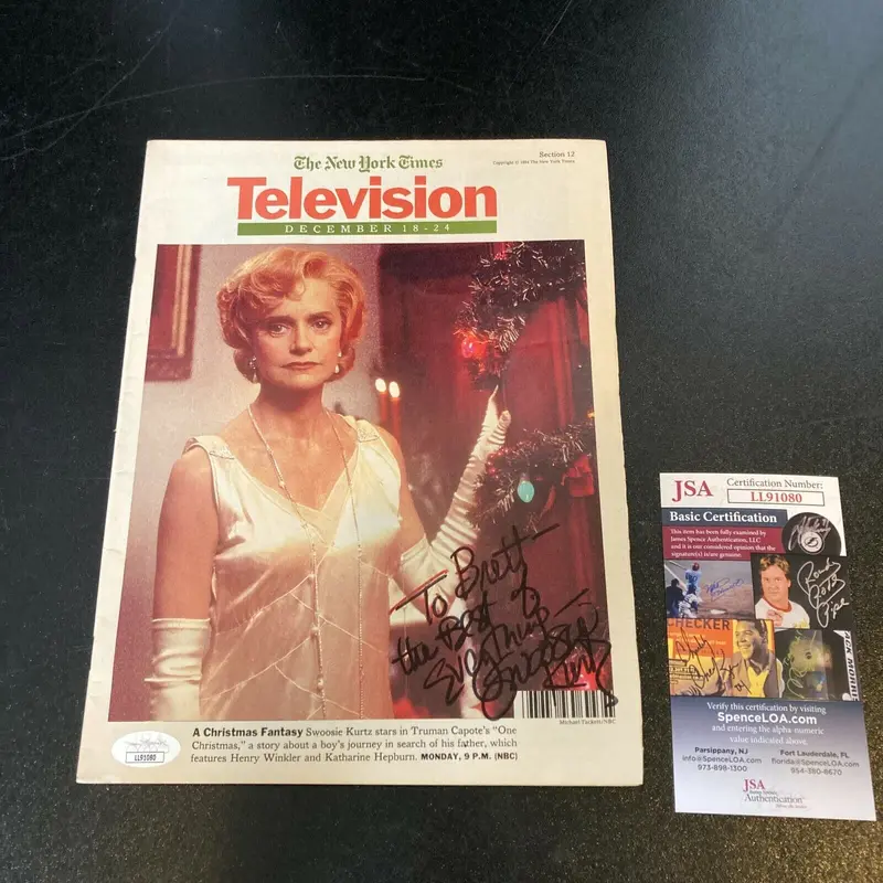 Swoosie Kurtz Signed Autographed New York Times Magazine JSA COA