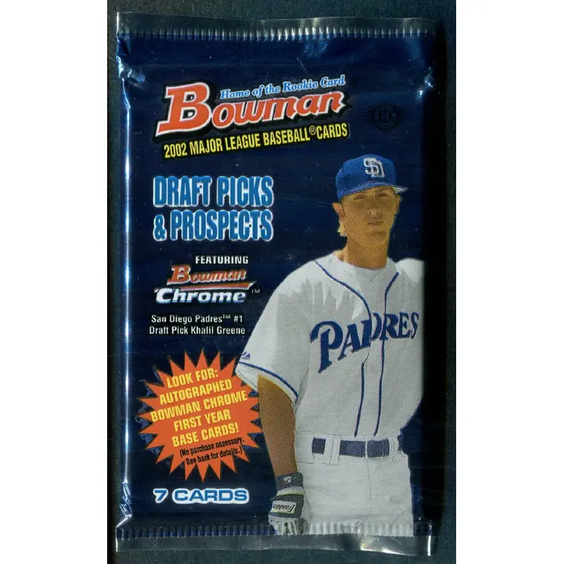 2002 Bowman Draft Picks & Prospects Baseball Unopened Pack (Hobby) (7)