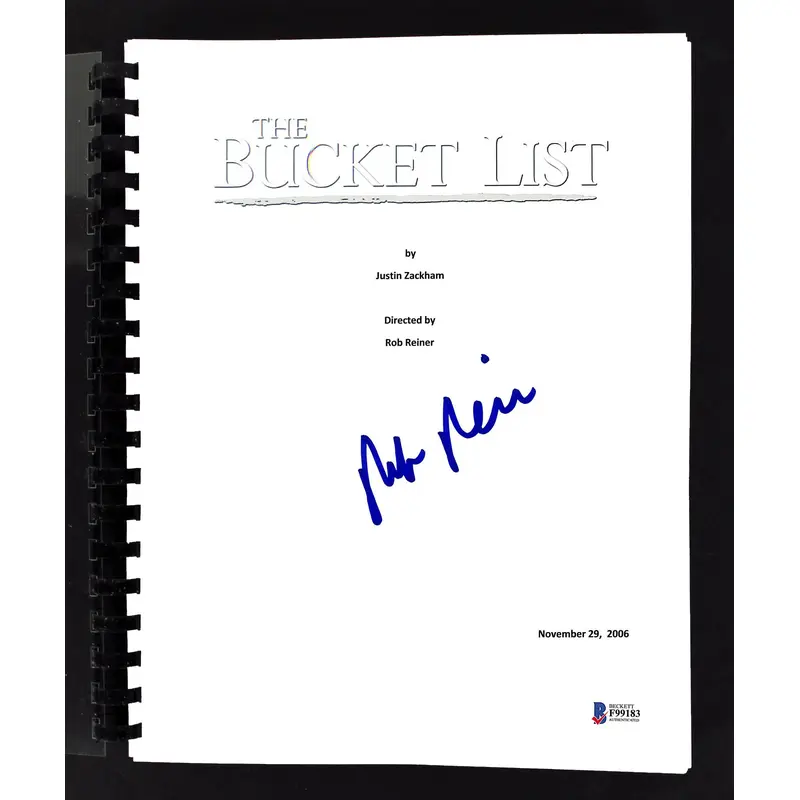 Rob Reiner Authentic Signed The Bucket List Movie Script Autographed BAS #F99183