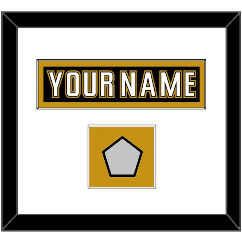 Anaheim Nameplate & Stanley Cup Finals Patch - Home Black (2006-2014) - Single Mat 1