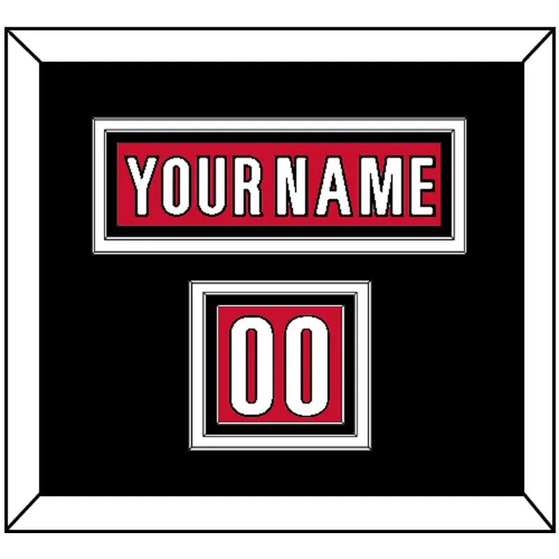 Carolina Nameplate & Number (Shoulder) - Home Red - Triple Mat 3