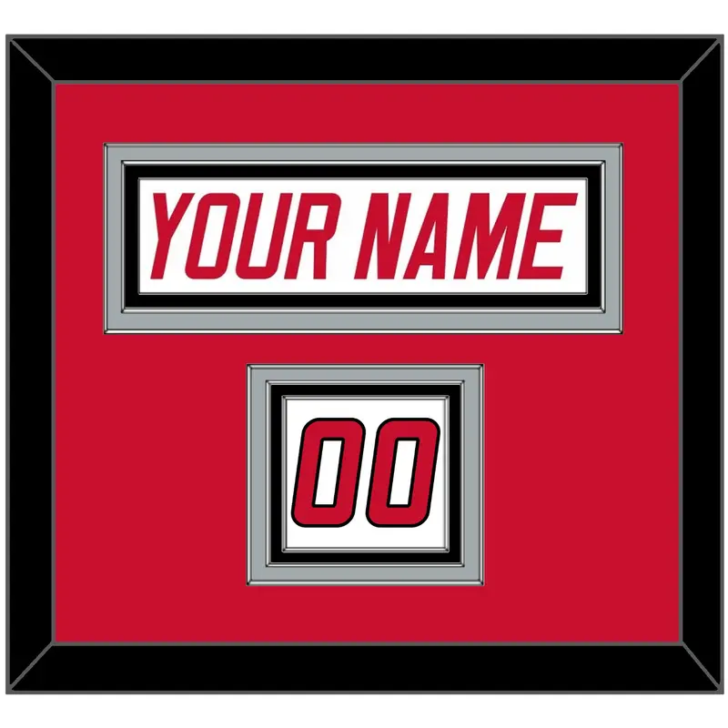 Carolina Nameplate & Number (Shoulder) - Home White (1997-2000) - Triple Mat 2