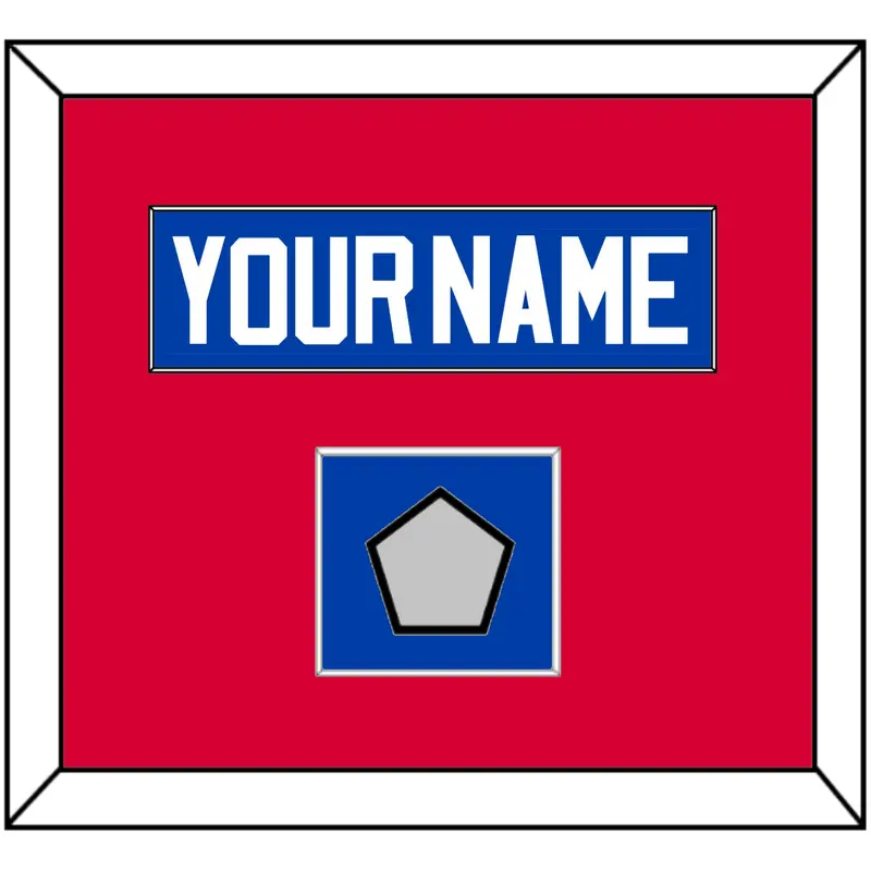 Detroit Name & Finals Patch - Road Blue (1981-1996) - Single Mat 2