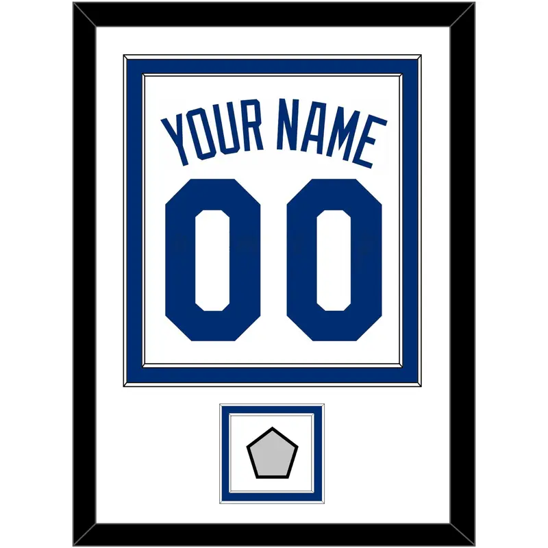Kansas City Name, Number & 2015 World Series Jersey Patch - Home White - Double Mat 1