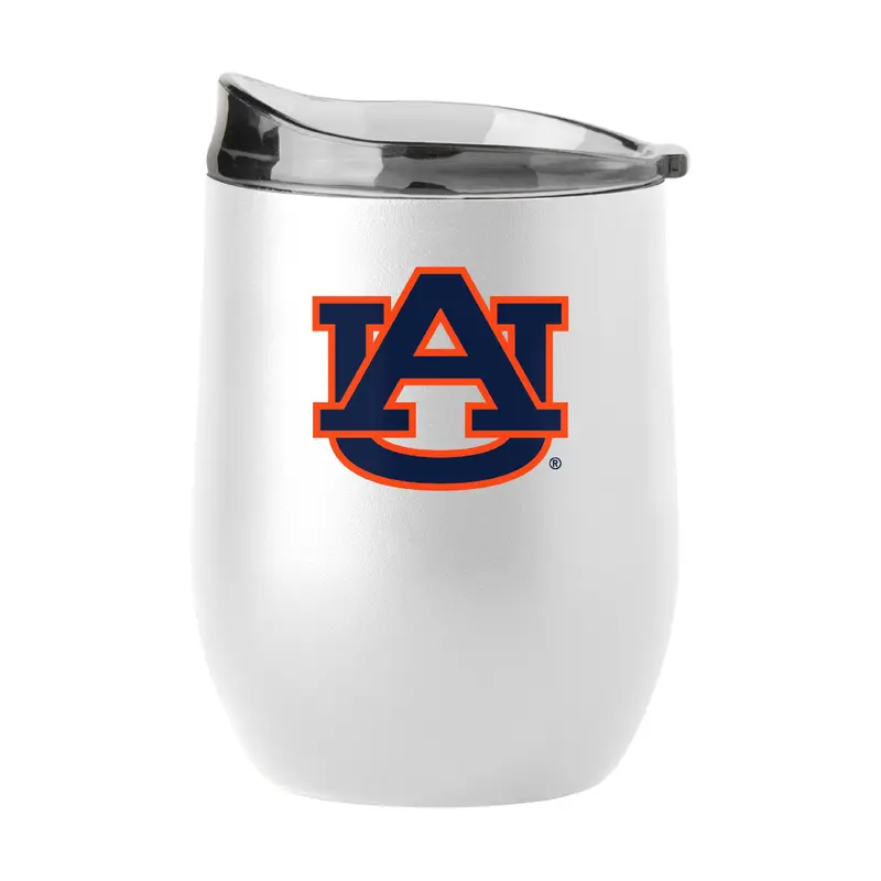 Auburn 16oz Swagger White Powder Coat Curved Beverage