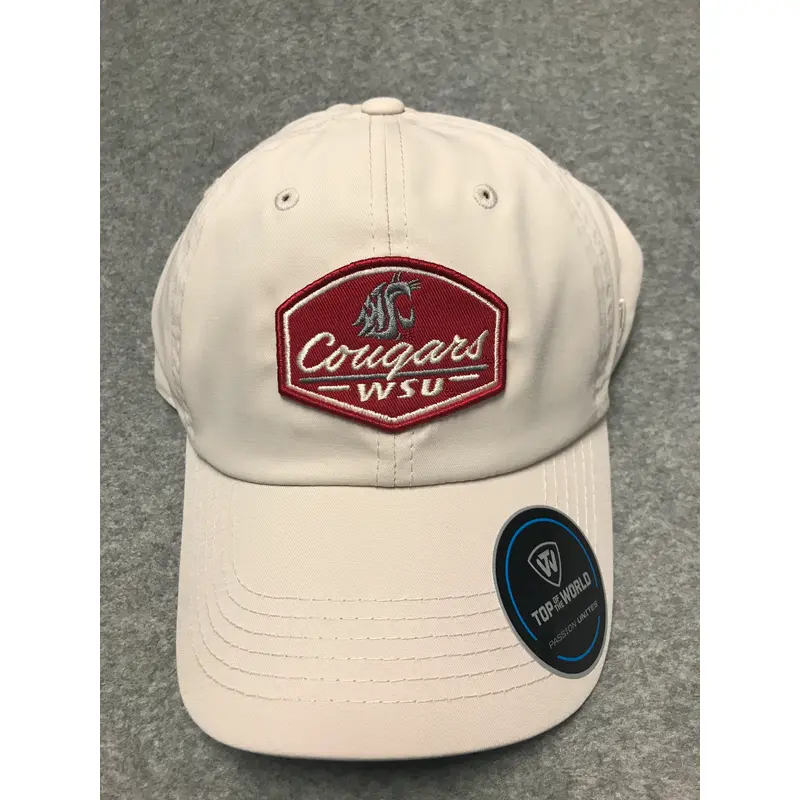 Men's Tan hat with Cougars WSU Patch